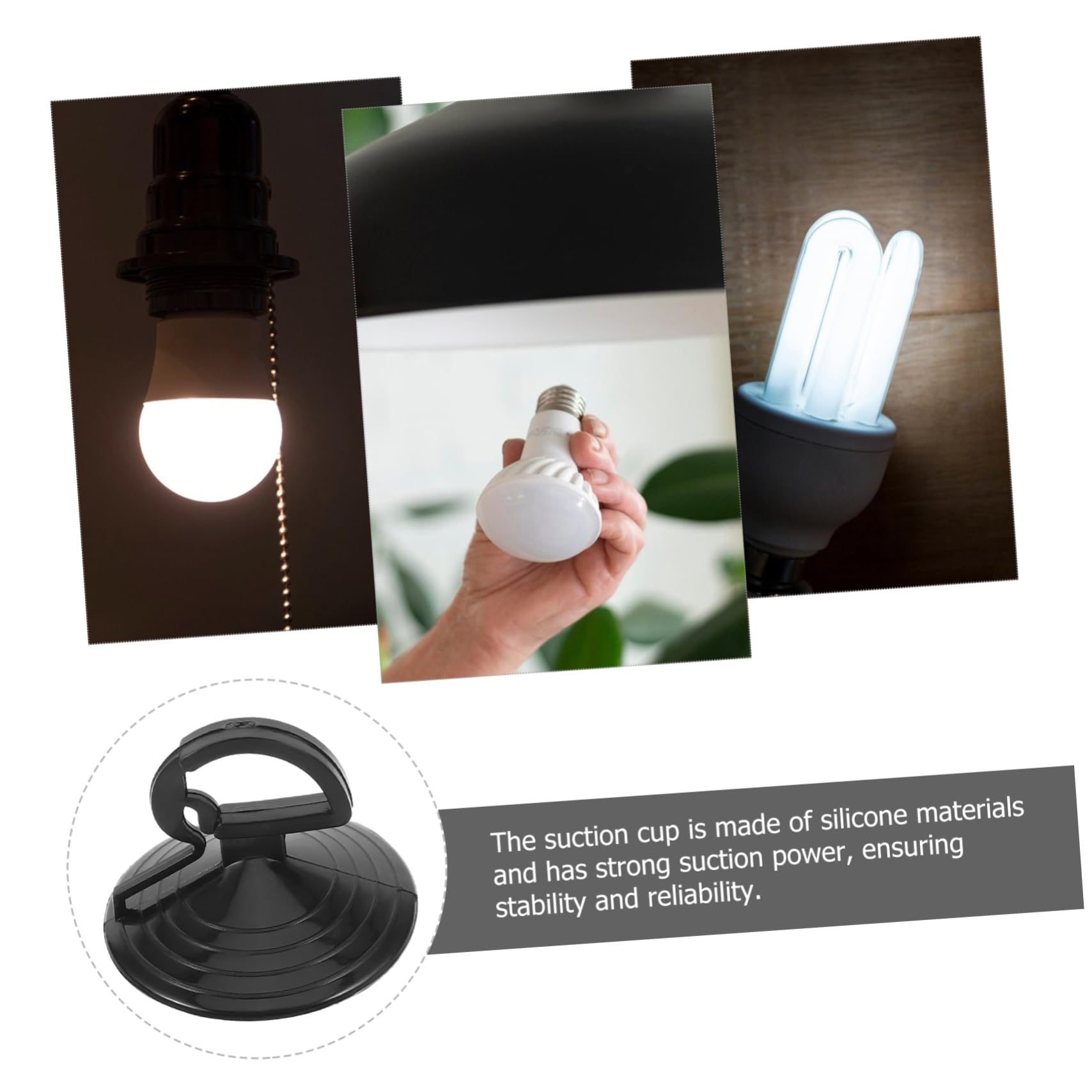 Set 10 Ventose In PVC Per Rimozione Lampadine – Per Sostituire Lampadine Rotte O In Altezza, Strumento Portatile E Durevole