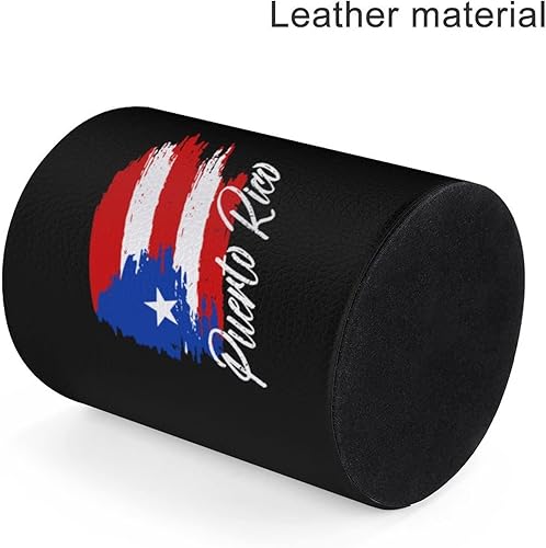 Miniatura 4 de Portalápices de cuero con bandera puertorriqueña, bonito organizador de maquillaje, cajones de almacenamiento de escritorio, organizador de
