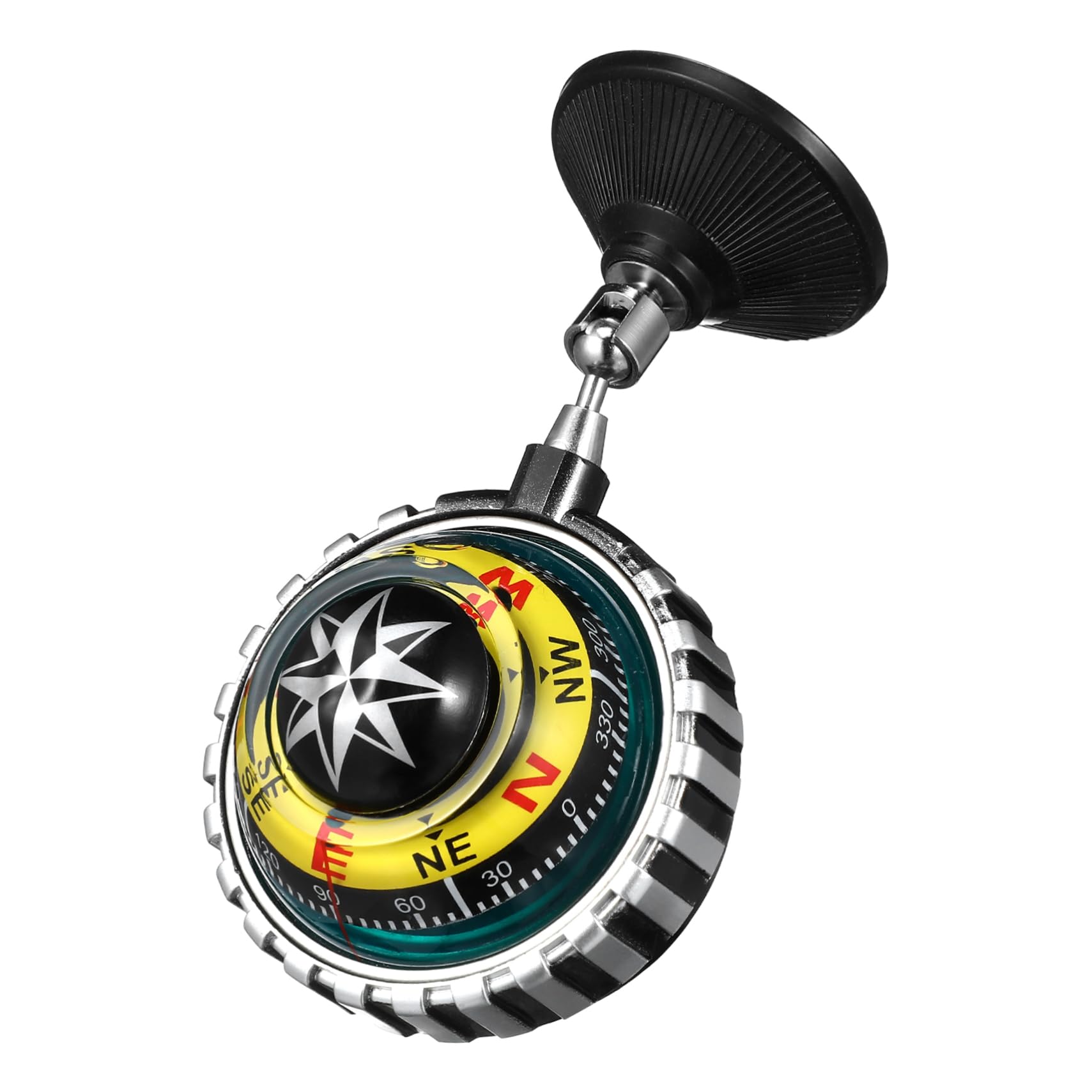 Yardwe Auto Compass for Dashboard Marine Navigation Handheld Direction Suction Cup Mount Compact Size Decor