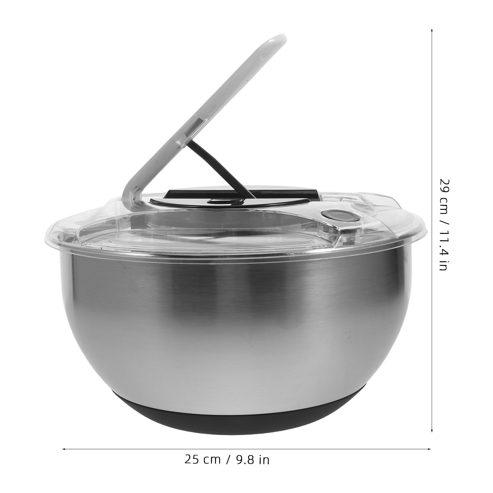 Gatuida Juego de centrifugadora de Ensalada de Acero Inoxidable, Limpiador | Secador de frutas y verduras, bol para servir y cesta coladora para ensaladas y productos frescos, crujientes y limpios,