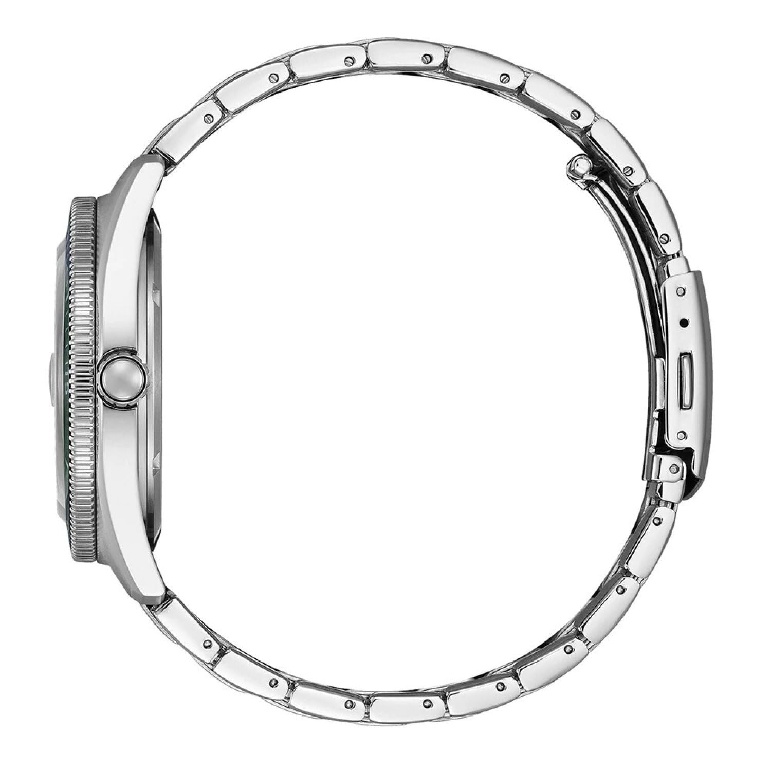 Citizen Eco-Drive Herrenuhr Edelstahl, Grün, 43 mm, AW1880-55X | Analog Quartz | Kristallglas | 10 bar Wasserdicht | 240 Tage Gangreserve | Datum | Edelstahlband