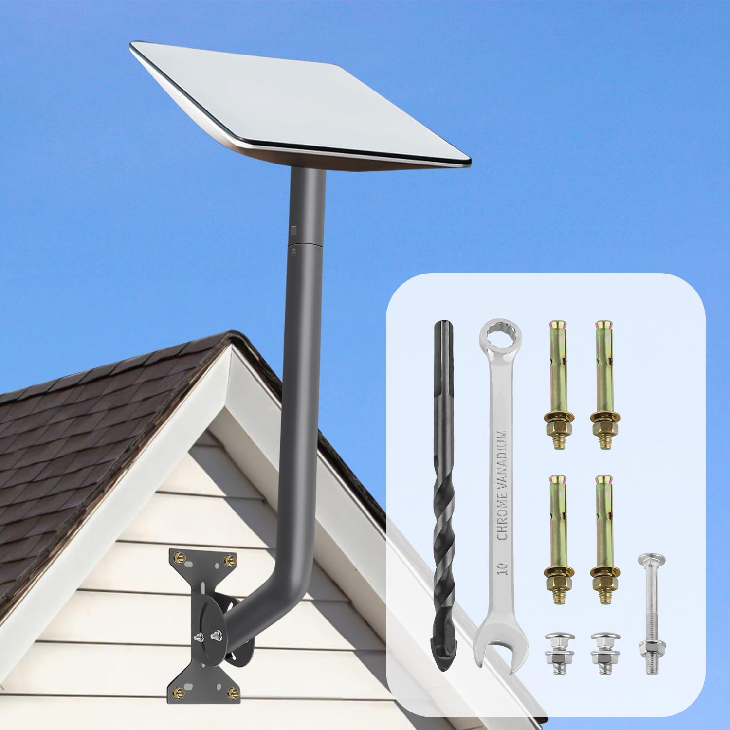 Starlinkアンテナマウント用ロングウォールマウントキット。Starlink