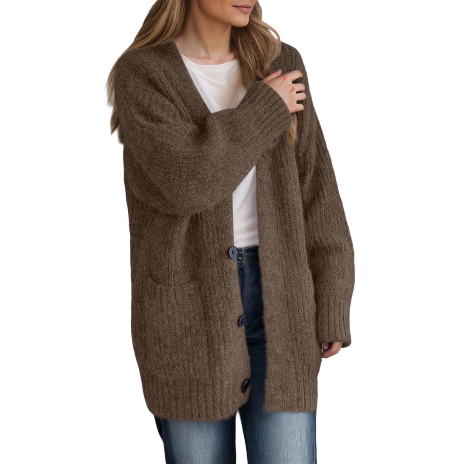 Pull-over long polaire chaud veste mi-saison ample pour femme