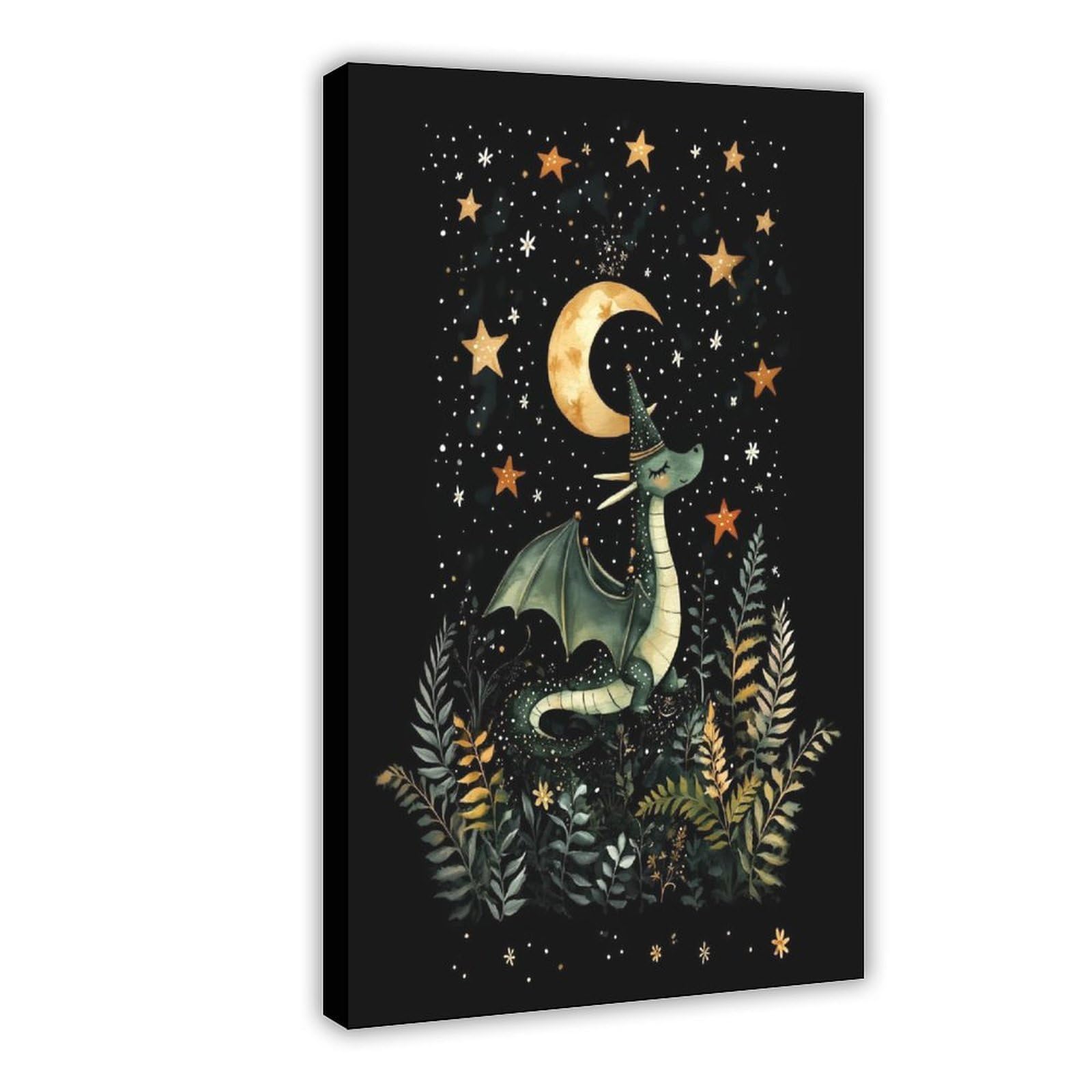 Bareronor Magical Dragon Poster Canvas Poster Bedroom Decor Landscape Office Room Decor Gift 24" L X 36" W