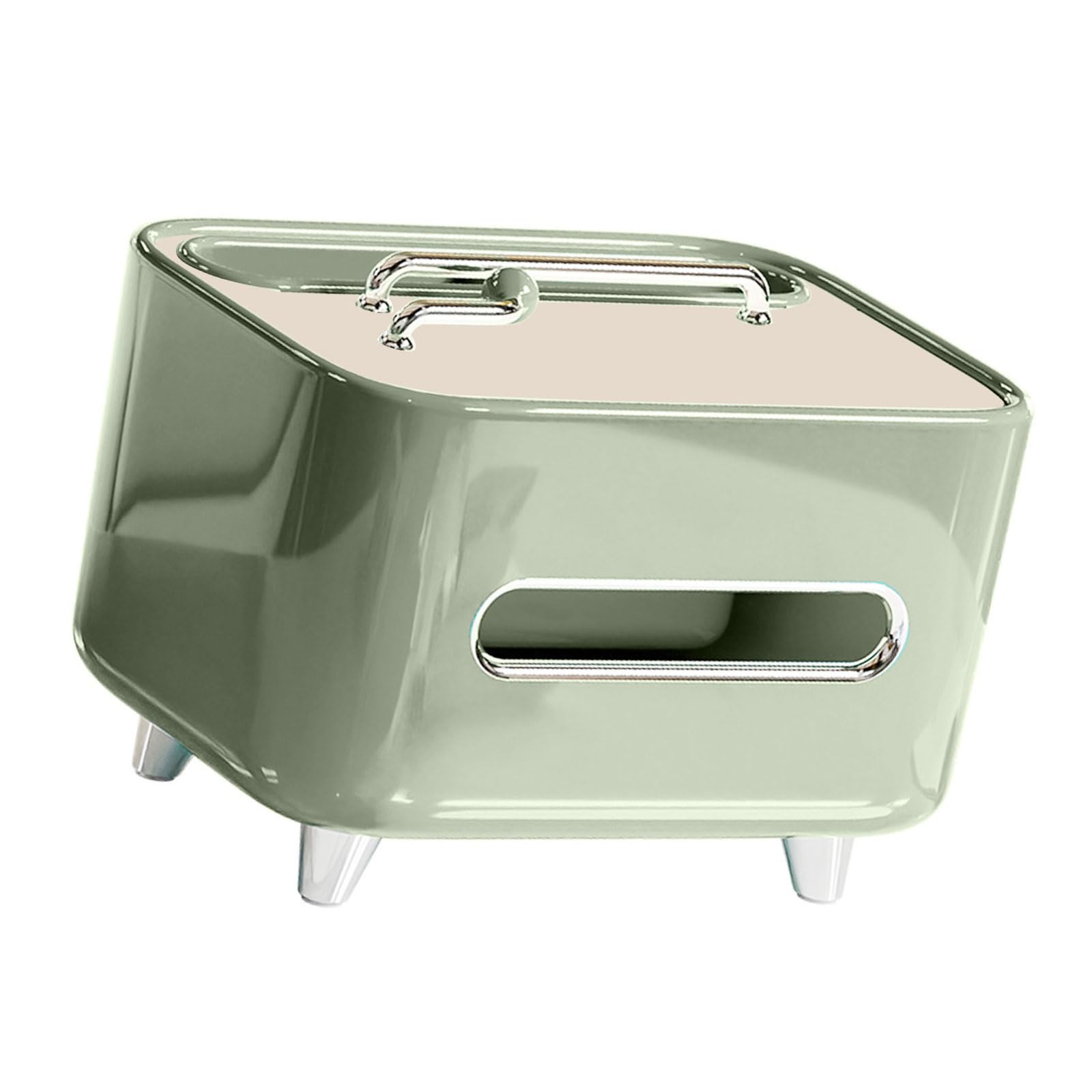 Mekalero Tissue Holder with Multi Compartment Space Saving Napkin Dispenser Practical Paper Towel Box for Living Room Desk Organiser