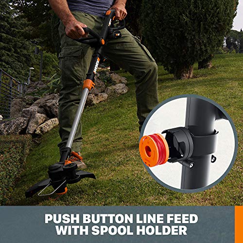 Image of Worx 20V 12 inch Cordless String Trimmer & 360 CFM Leaf Blower Combo, 2 x 4.0 Ah Batteries & Charger Included, WG930.3