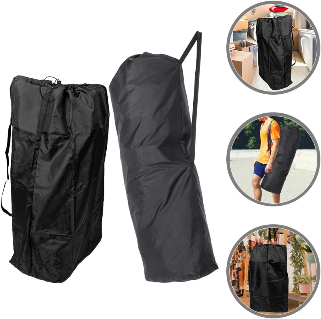 2pcs Stroller Storage Bag and Umbrella Stroller Travel Cover with Shoulder Straps Extra Large Space Saver for Airplane Transport Double and Single Carrying Set