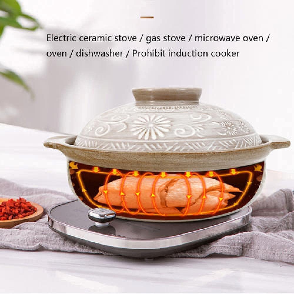 Pentola in ceramica Casseruola in terracotta Casseruola in ceramica Pentola in argilla Pentola in argilla Stile giapponese, resistente alle alte temperature, terracotta smaltata.-1,5 l (1,5 l)