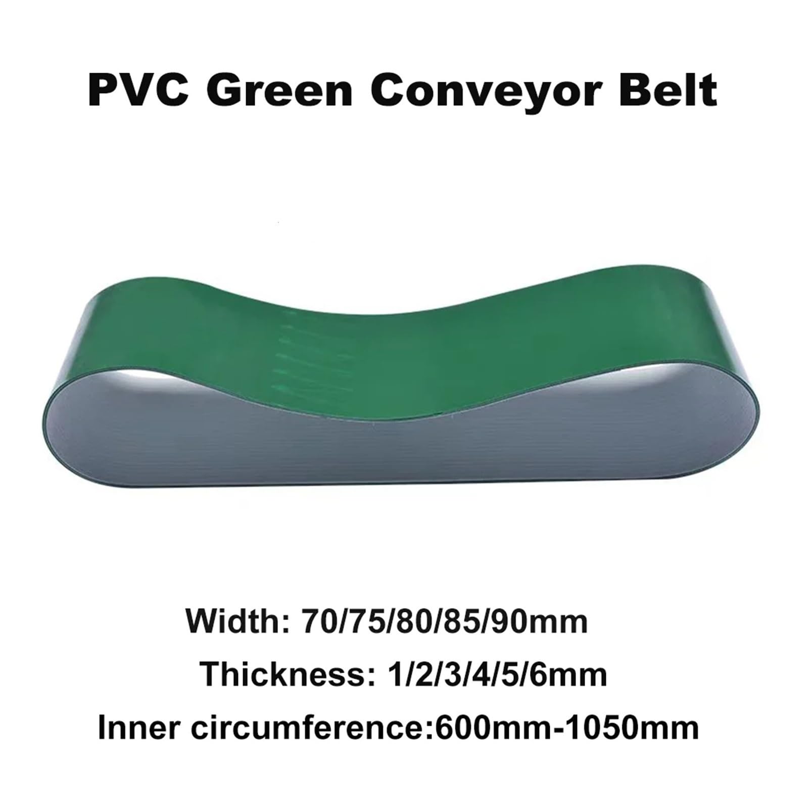 1 correa de transmisión | banda transportadora de transmisión verde de PVC de 600 mm-1050 mm industrial(900mm,5MM THICK -1PCS_70MM)