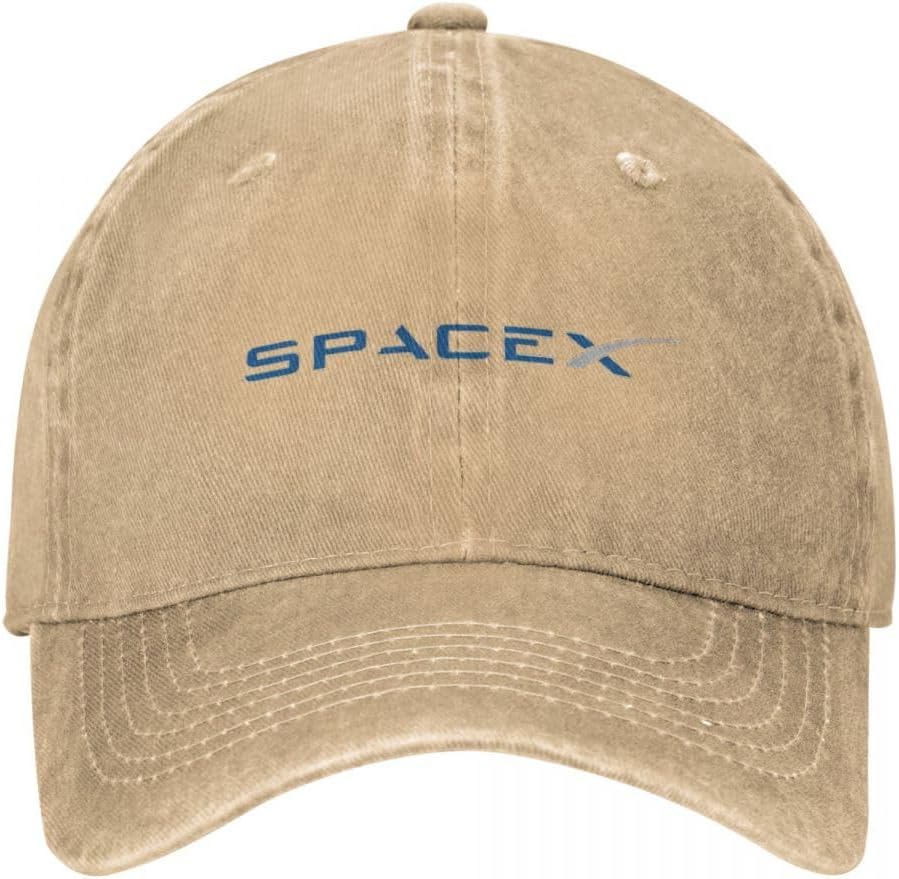 Classic Baseball Cap Washed Denim SpaceX Space X Logo Elon Baseball Cap Summer Snapback Cowboy