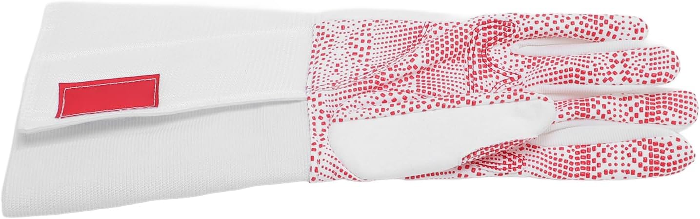 Leather Fencing Glove Right Hand, Anti Skid Plastic Dot Design for Epee & Foil Training, Adult Size – Enhanced Grip, Protective Padding, Breathable Comfort for Practice &