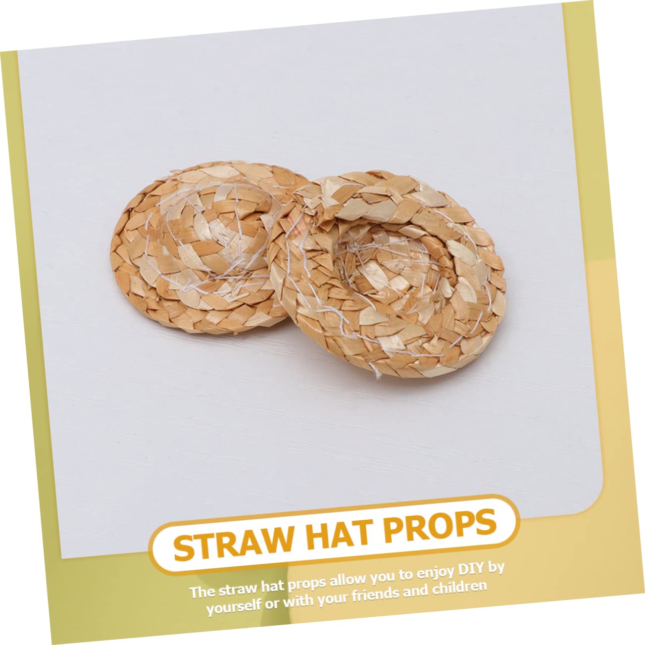 CUYT Cappellini Mini Per Bambole In Paglia Intrecciata A Mano - Ideale Per Matrimoni, Compleanni E Feste A Tema