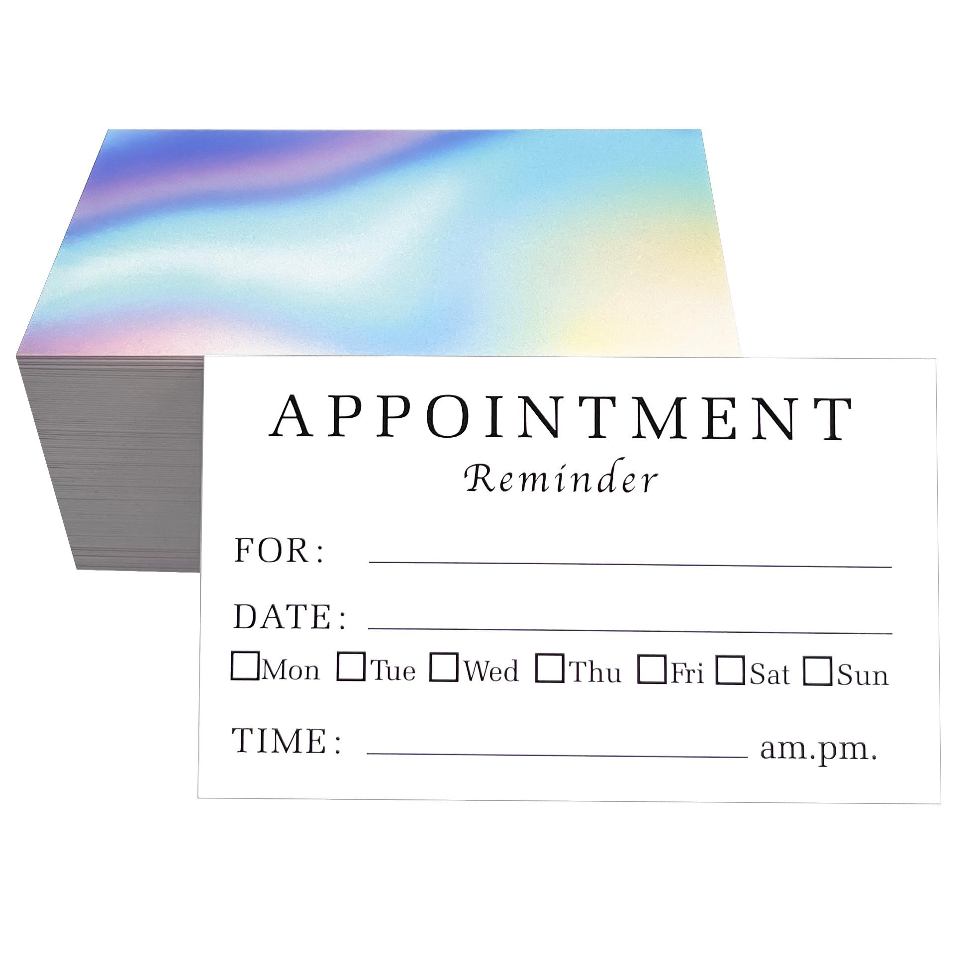 RXBC2011 Rainbow Checkbox Appointment Reminder Cards 2x3.5 Inches Pack of 100