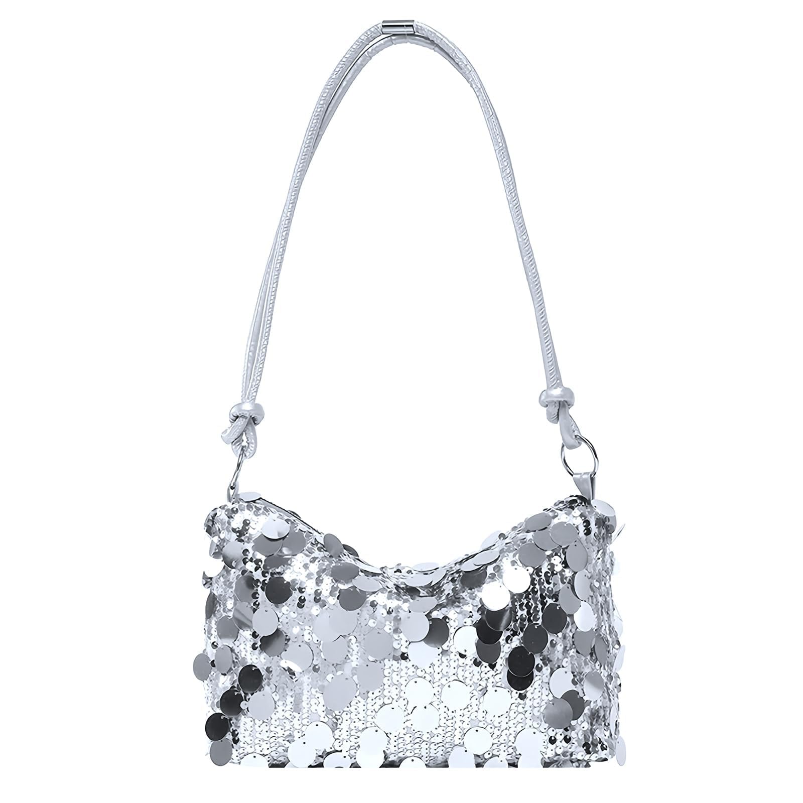 AndThere Brillantini Borsa Mezzaluna Donna con Paillettes Pochette e Clutch Elegante Borsa a Tracolla Donna Piccola Borsetta da Sera Ragazza Pochette Eleganti da Cerimonia Festa Matrimonio