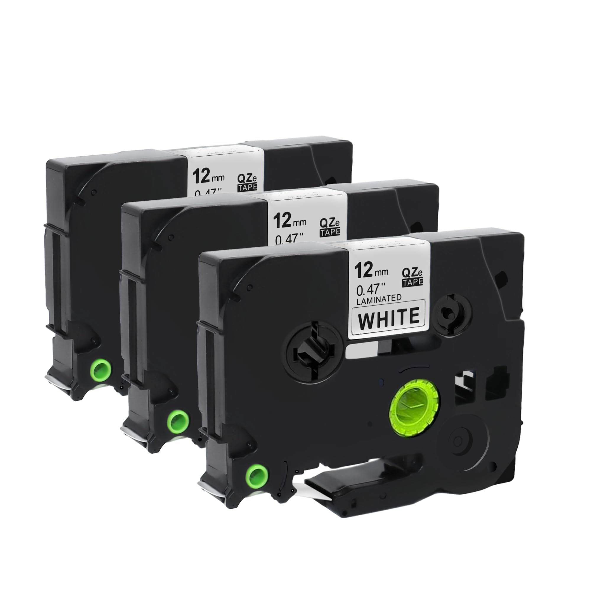Compatibile con TZ231 TZe231 per Brother TZe-231 TZ-231 Tze 12 mm 0.47 laminato White Tze nastro per P-Touch PT-H100R PT-H105 PT-H100LB PT320 PT340 ST1150 ST1150DX PT1300 PT1700 3pack
