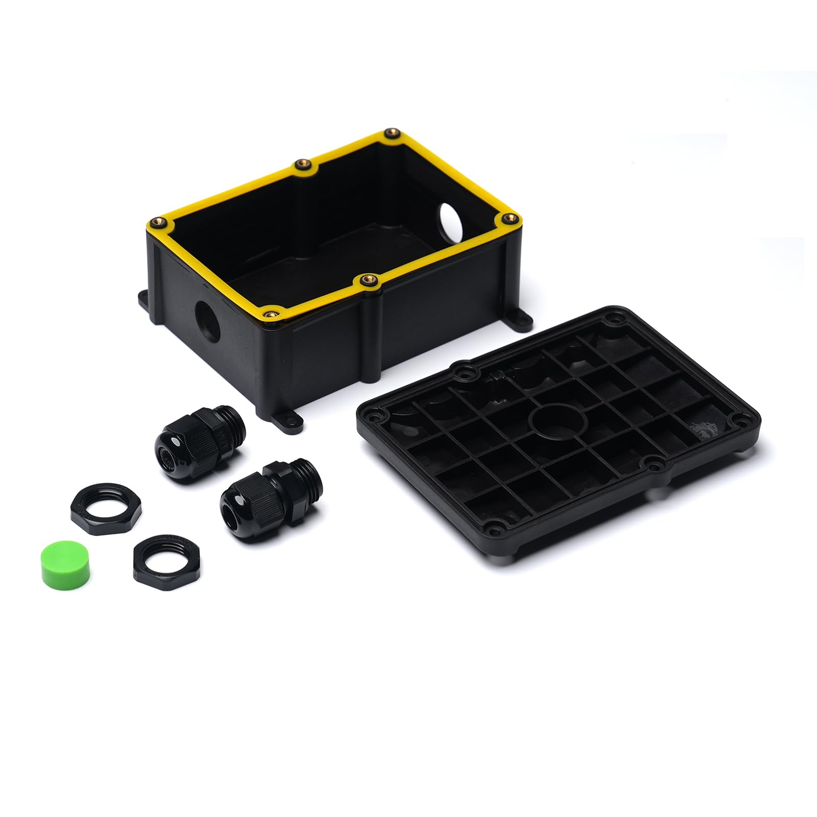 Shine Decor IP67 Outdoor Waterproof Box, 1IN/1Out Electrical Junction Box, Cable Glands Electronic Enclosure-image-9