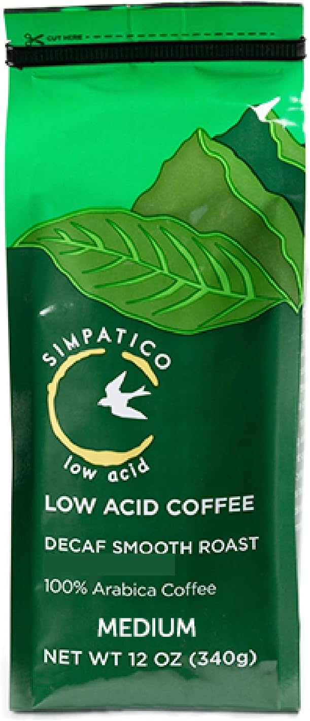Tieman's Fusion Coffee, Low Acid Decaf, Ground, 10 ounce