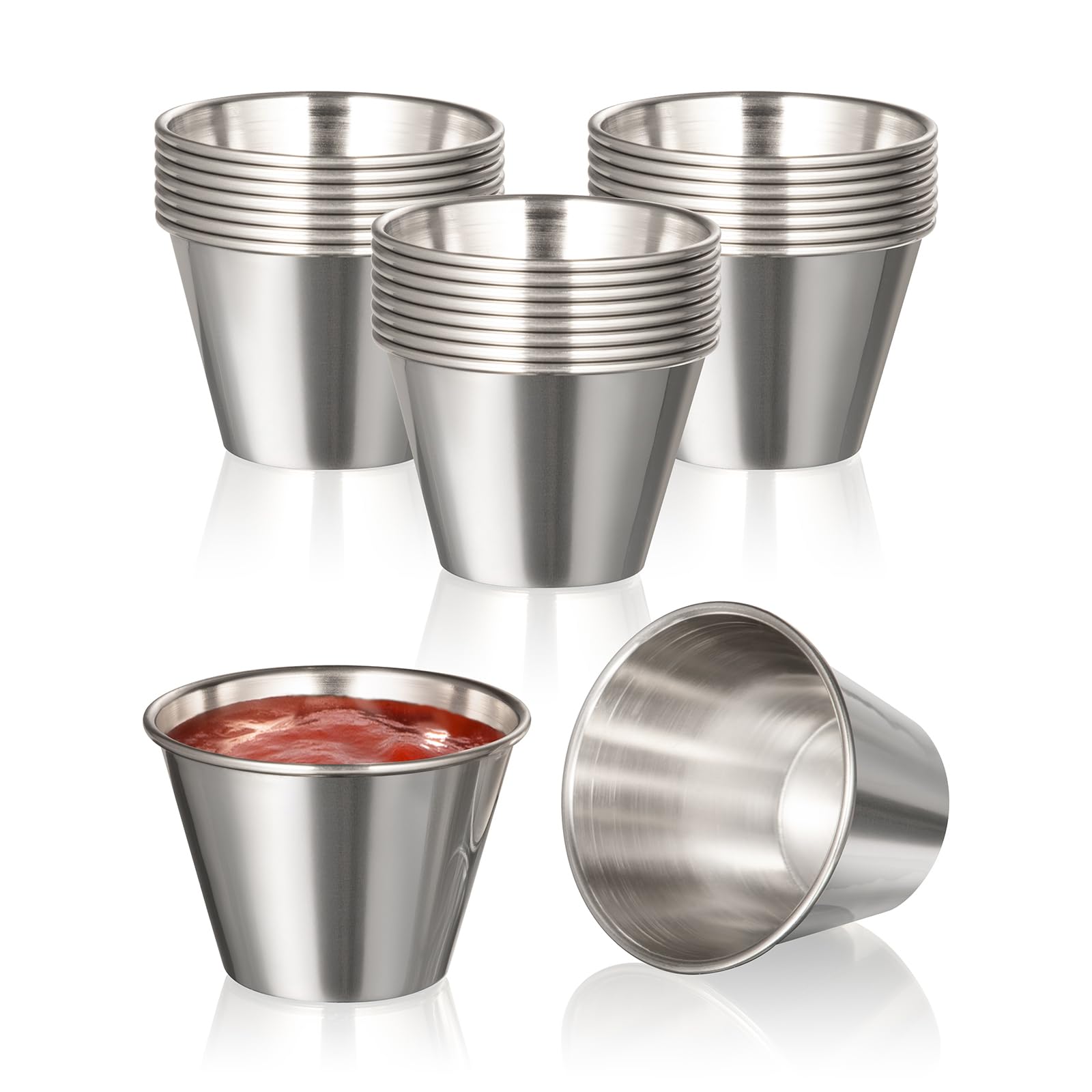 4 Pièces Tasse à Café En Acier Inoxydable Tasse à Thé Gobelet Isolé 50