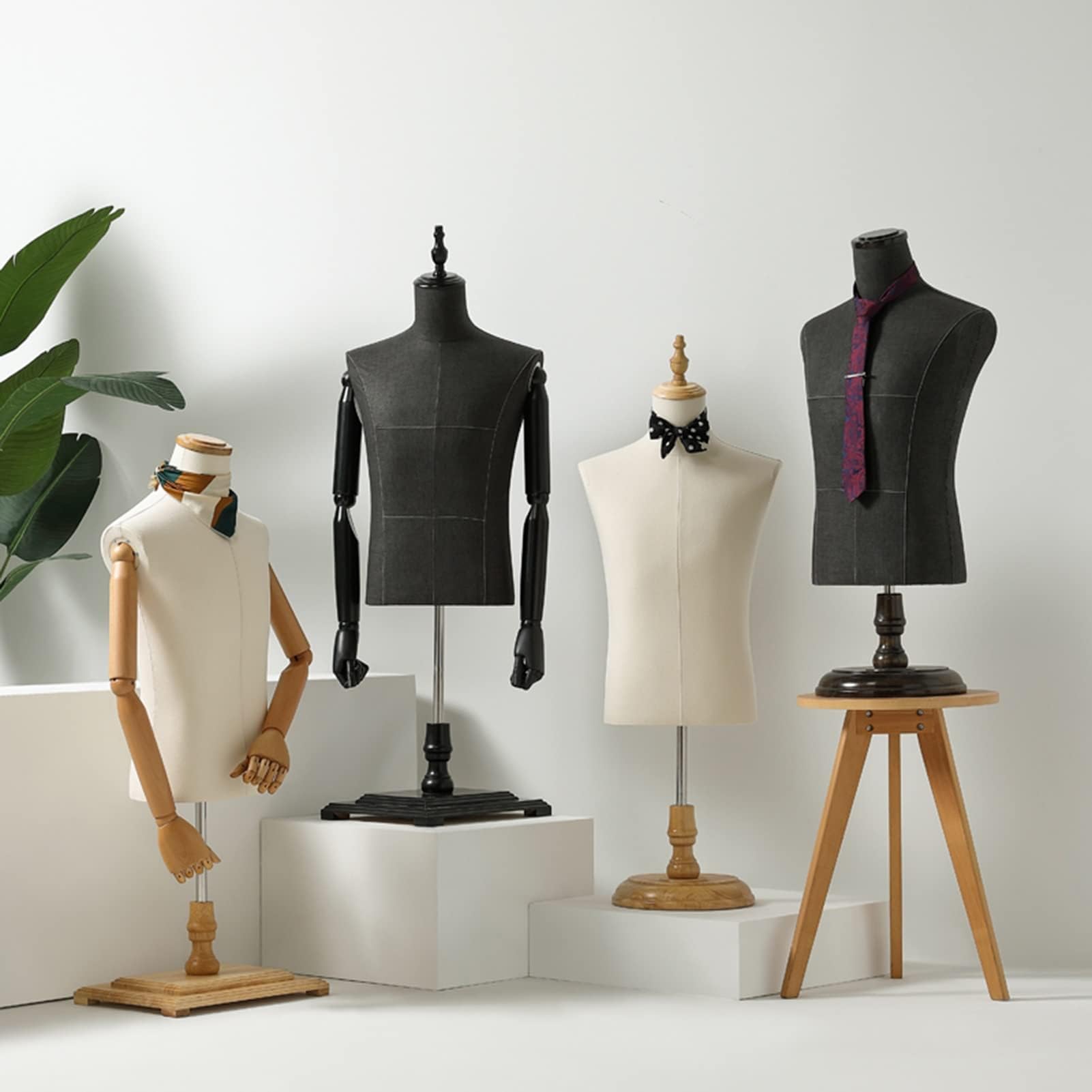 Schaufensterpuppe Mannequin Körper Torso Männlich, Kleidung Display Büste Dummy Manikins Kleiderform Mit Holzsockel Zum Nähen Schneider Kleid Schmuck Display