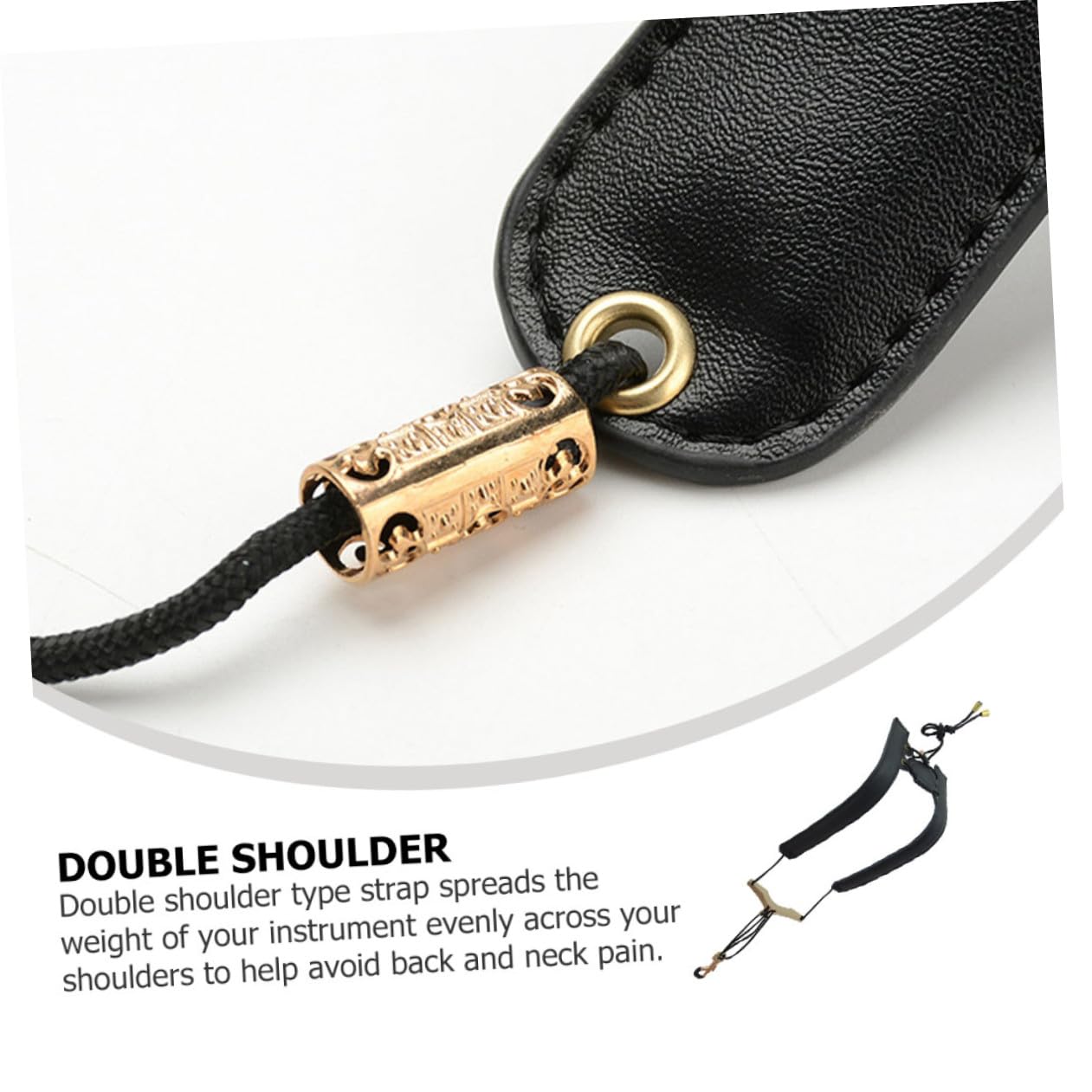 Imbragatura per Sax Contralto, Accessori Sassofono Doppia Spalla, Cuoio e Nylon, Regolabile, Nero, Cinghie per Borse per Uso Quotidiano Stili multipli