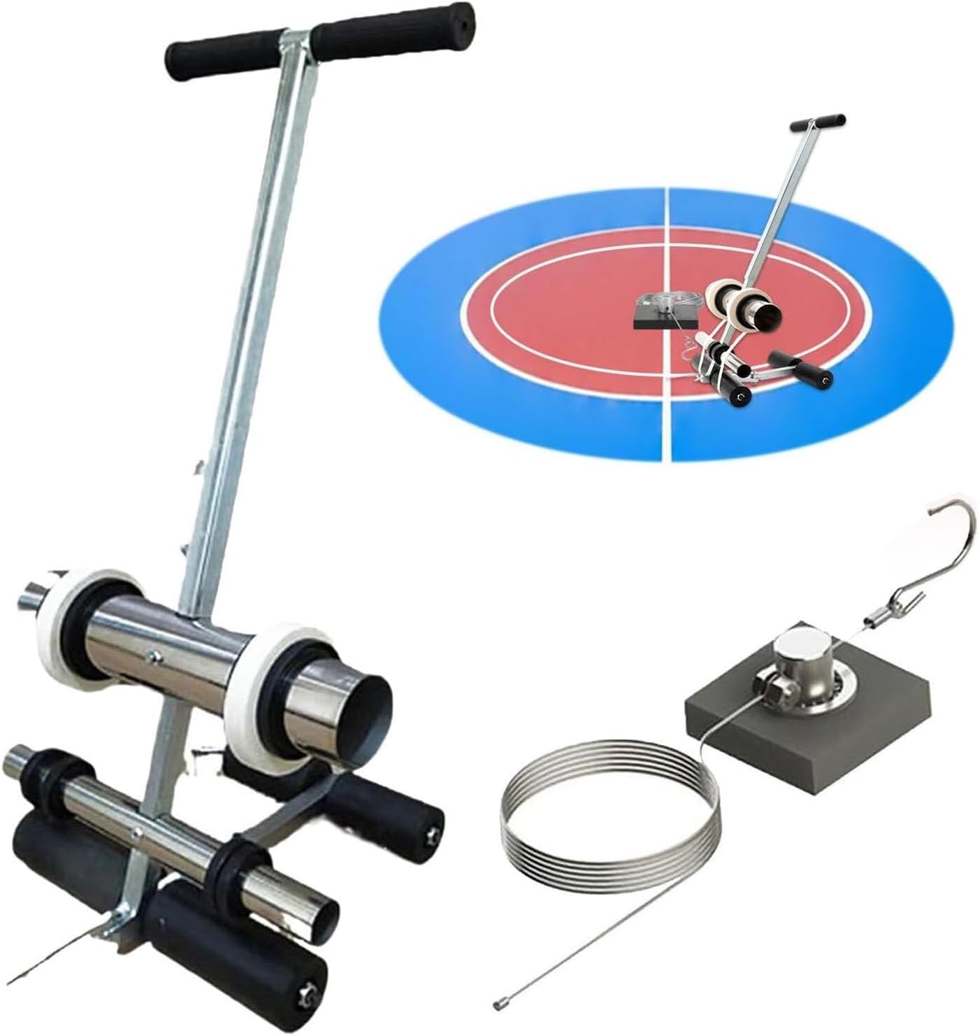 Basketball Court Line Striping Machine,Court Line Tape Machine, Court Paint Striping Machine for Parking Lots and Road Warning， Can Draw The Lines and Circles You Want
