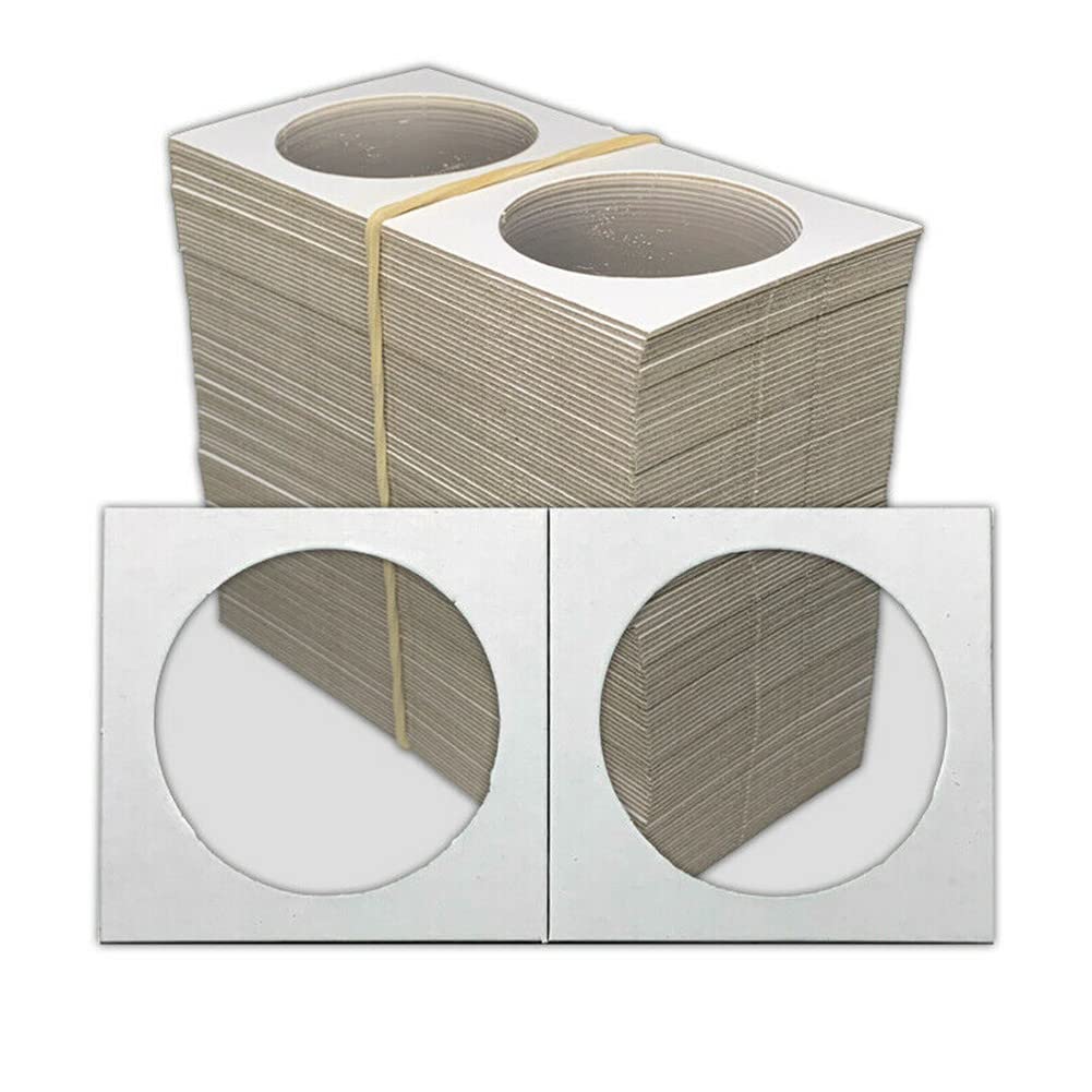 50pcs 40mm Large Coin Cardboard Mylar Flips Holder Bag Bundle Cover Envelopes