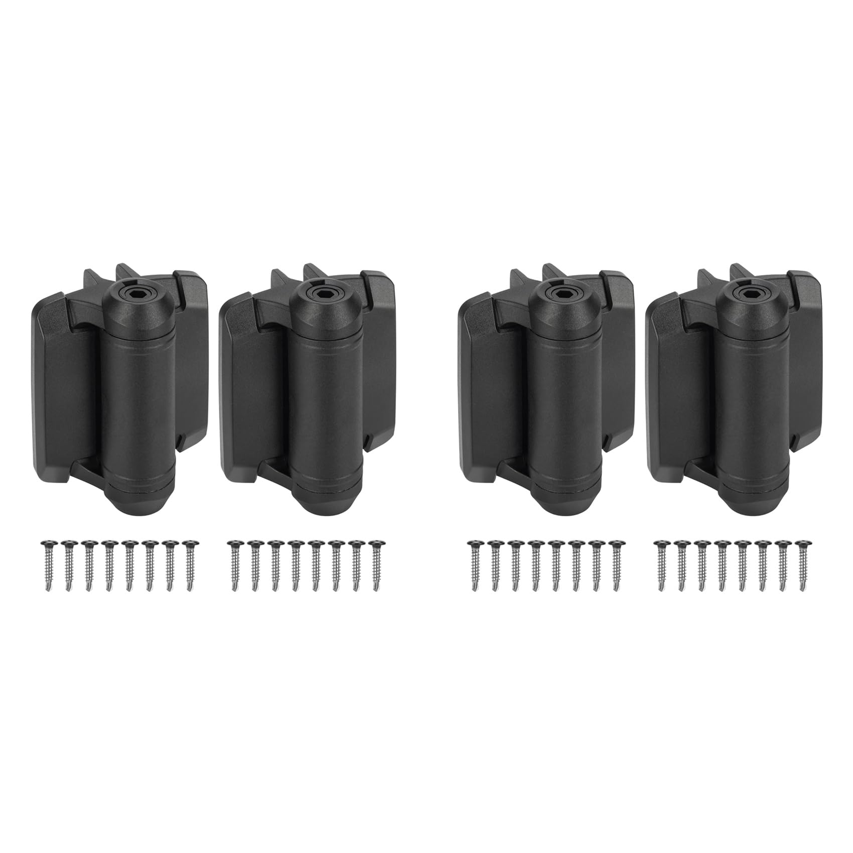 Kueohse 4Pcs Self Closing Gate Hinges With Safety Cap,Pool Gate Hinges With Alignment Legs Adjustable Fence Hinges