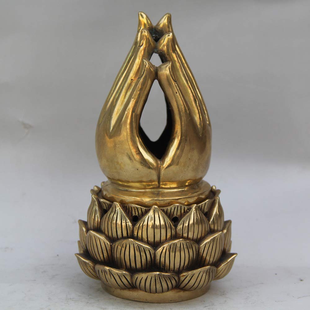Backflow wierook brander handen met bloem en lotus - Spirituele winkel