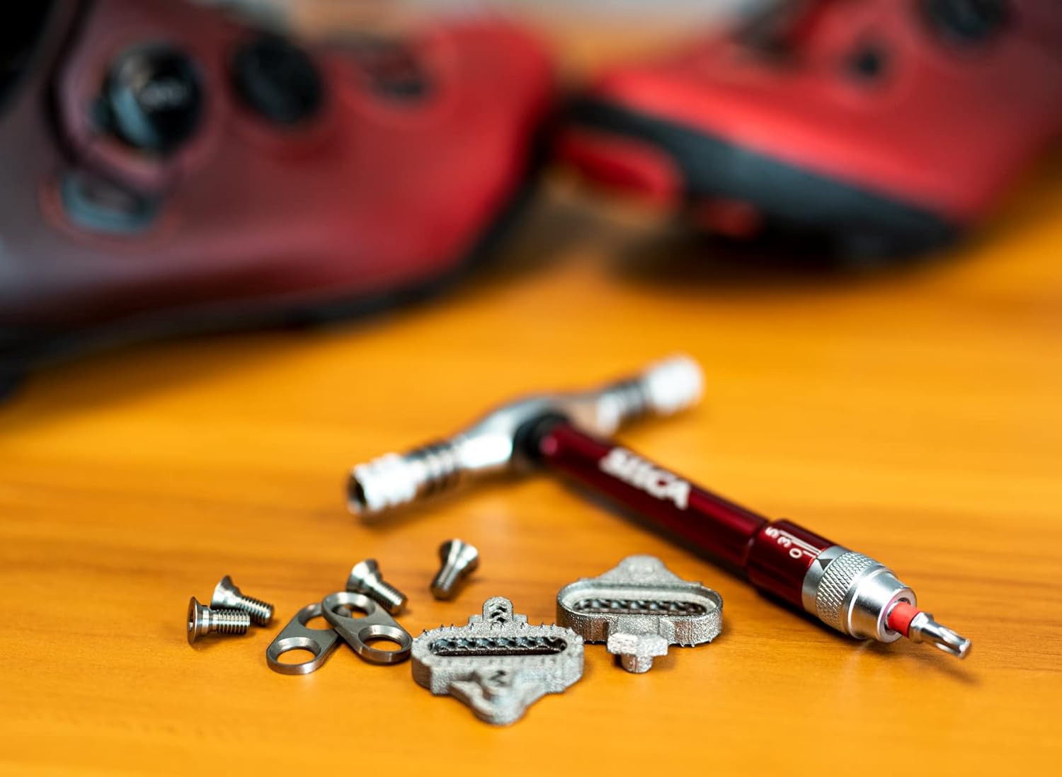 SILCA 3D Printed Ti Cleat kit | Shimano SPD Pedals | 1 Pair with Titanium Screws and Plates