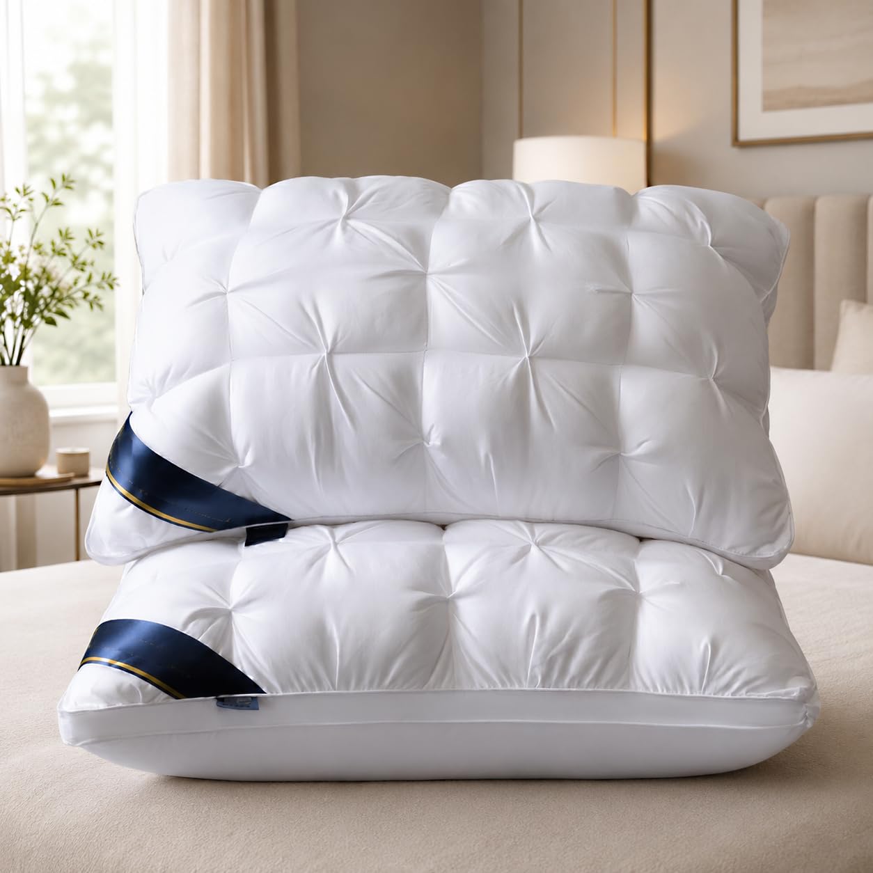 Bed Pillows 2 Pack, Premium Hotel Quality 19x29in Soft Pillows