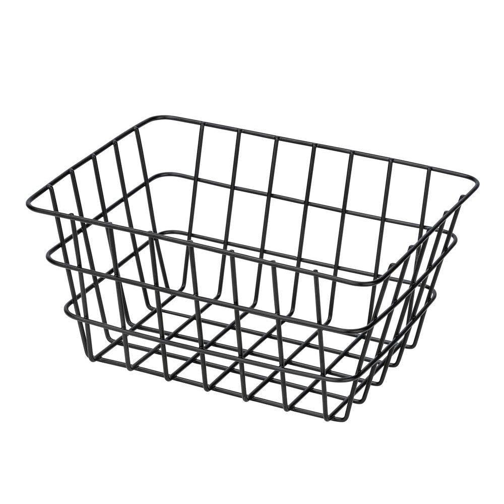 Wenko Cestino Soria nero opaco - Cesto portaoggetti trendy per il bagno, la toilette per gli ospiti e tutta la casa, Metallo, 18 x 25 x 12 cm, Nero (Confezione da 2)