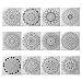 YUEAON 12-Pack (12x12Inch) Reusable Painting Stencils for Floor Wall Tile Fabric Furniture Wood Burning Art&Craft Supplies Mandala Template