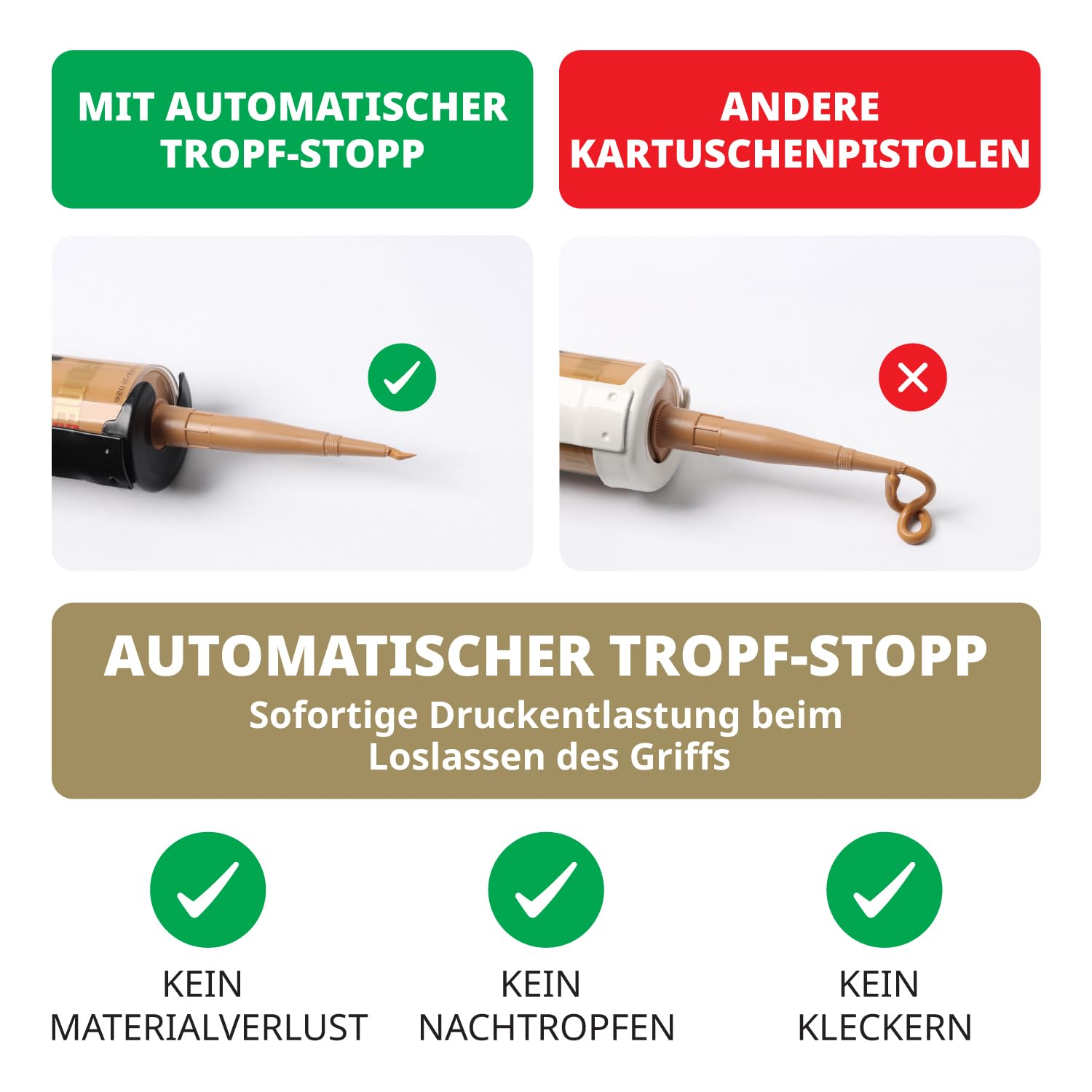3x Parkett-Fugenfüller Kiefer + Kartuschenpistole – Acryl Dichtstoff für Holz, Parkett und Laminat, überstreichbar mit 2000N Pistole