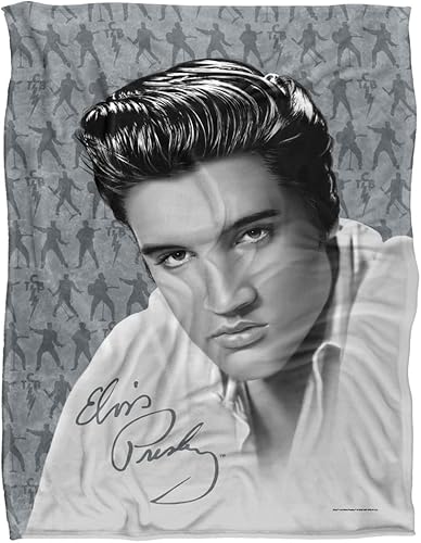 Miniatura 10 de Manta Elvis Presley Soft Lights con licencia oficial de tacto sedoso súper suave, 50 x 60 pulgadas