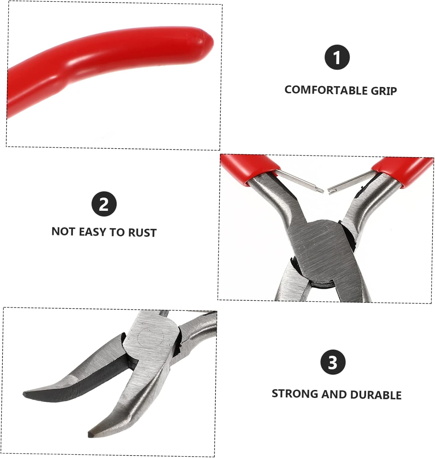 4pcs Professional Jewelry Pliers Tools Bent Chain Nose Pliers Wire Wrapping for Earring Making