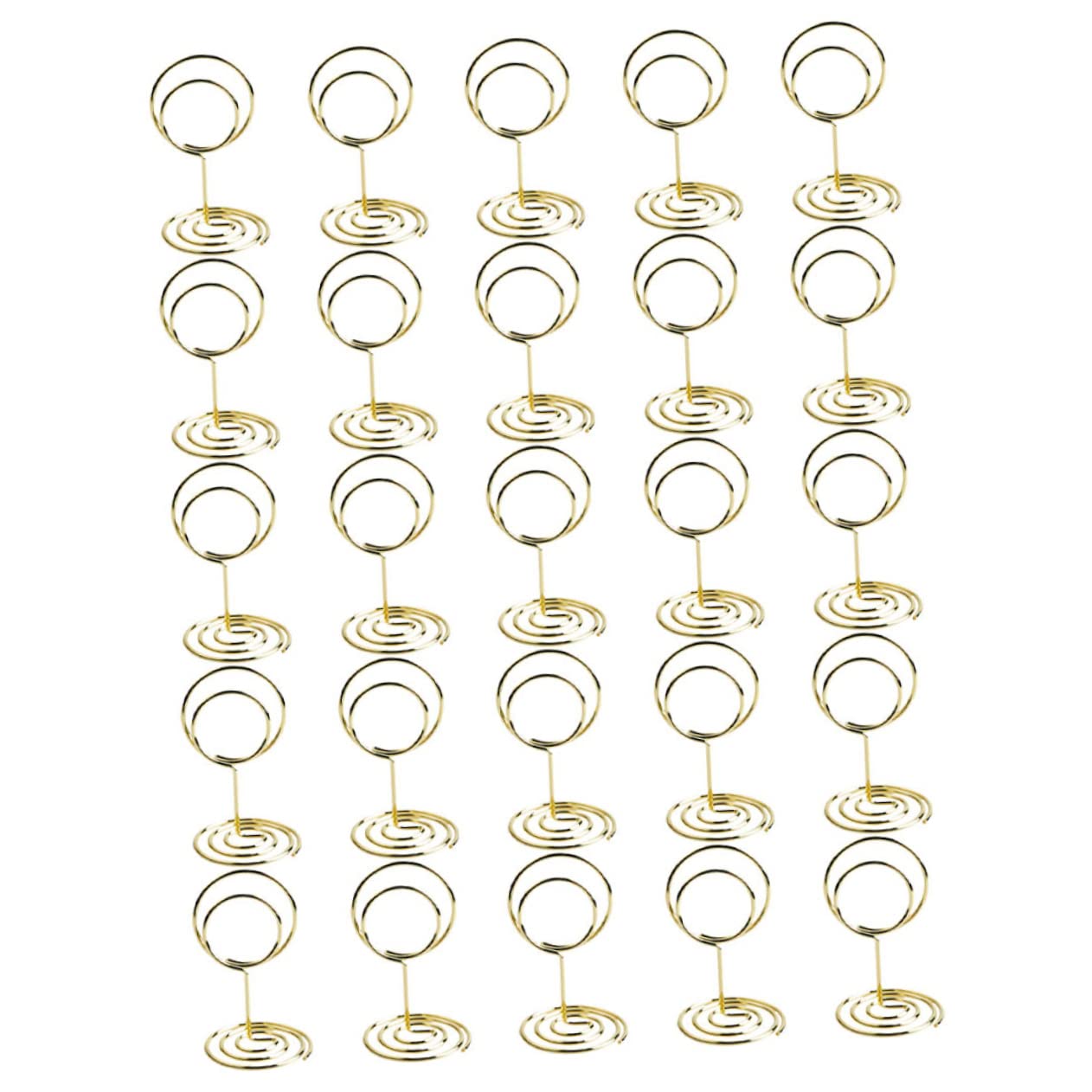PACKOVE 3 Set di Porta Numeri da Tavolo Porta Biglietti da Visita per Ricevimenti Porta Foto per Tavoli da Matrimonio Oro 25 Pezzi * 3
