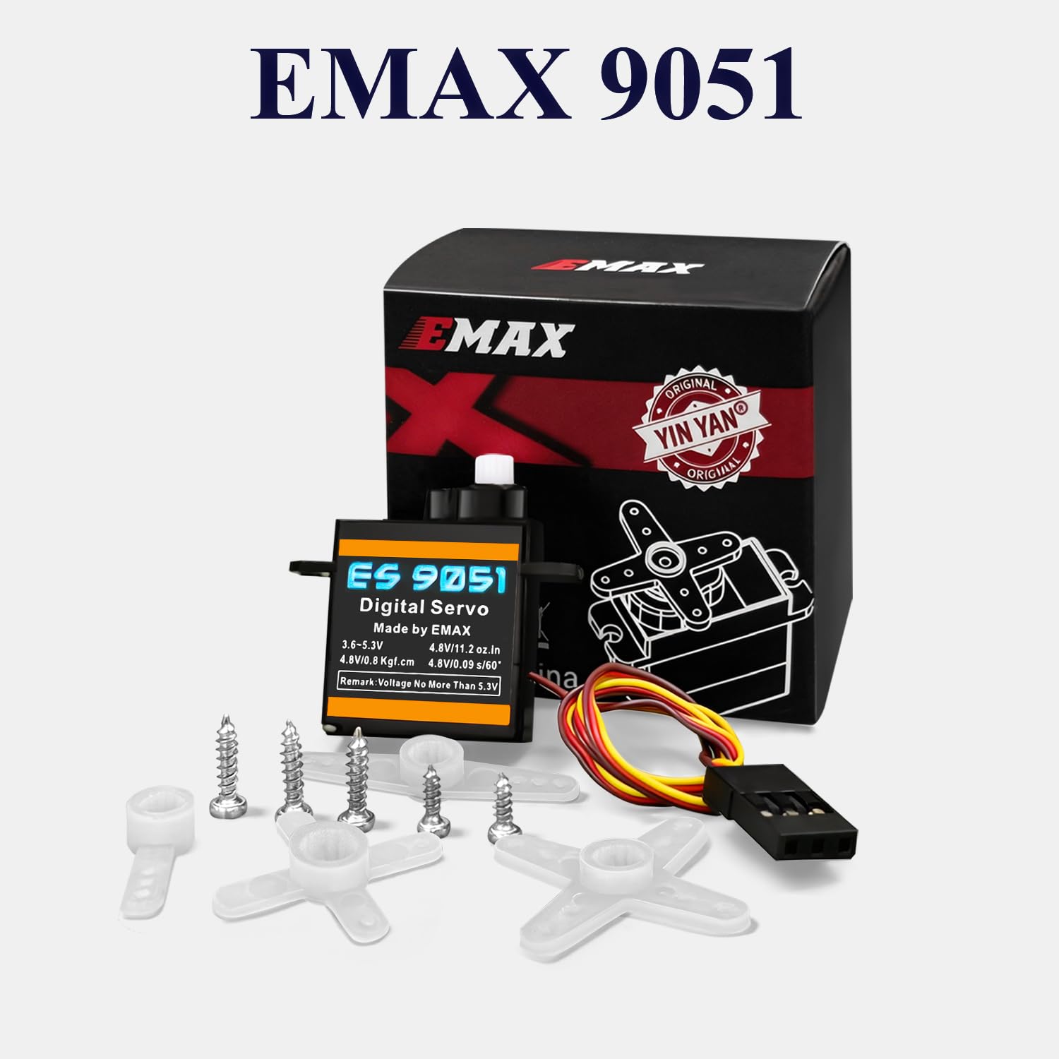 Amazon | EMAX ES9051 マイクロデジタルサーボ 4.3g、RCおよびSTEM向け