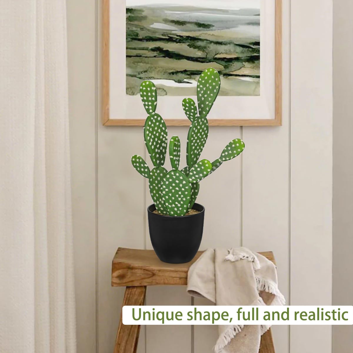 Oairse Pianta artificiale, 42 cm, cactus, pianta artificiale in vaso, piante grasse, decorazione Euphorbia Acrurensis Cactus, cactus, per casa, giardino, ufficio, regali di inaugurazione della casa