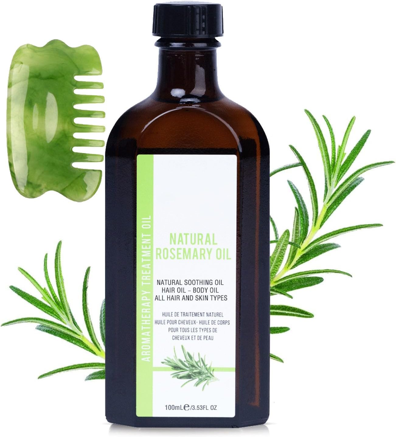 BYLum Large Size Rosemary Hair Oil 1 Pack 100ML Scalp Massage Comb Gua Shua Comb Amazon.ca