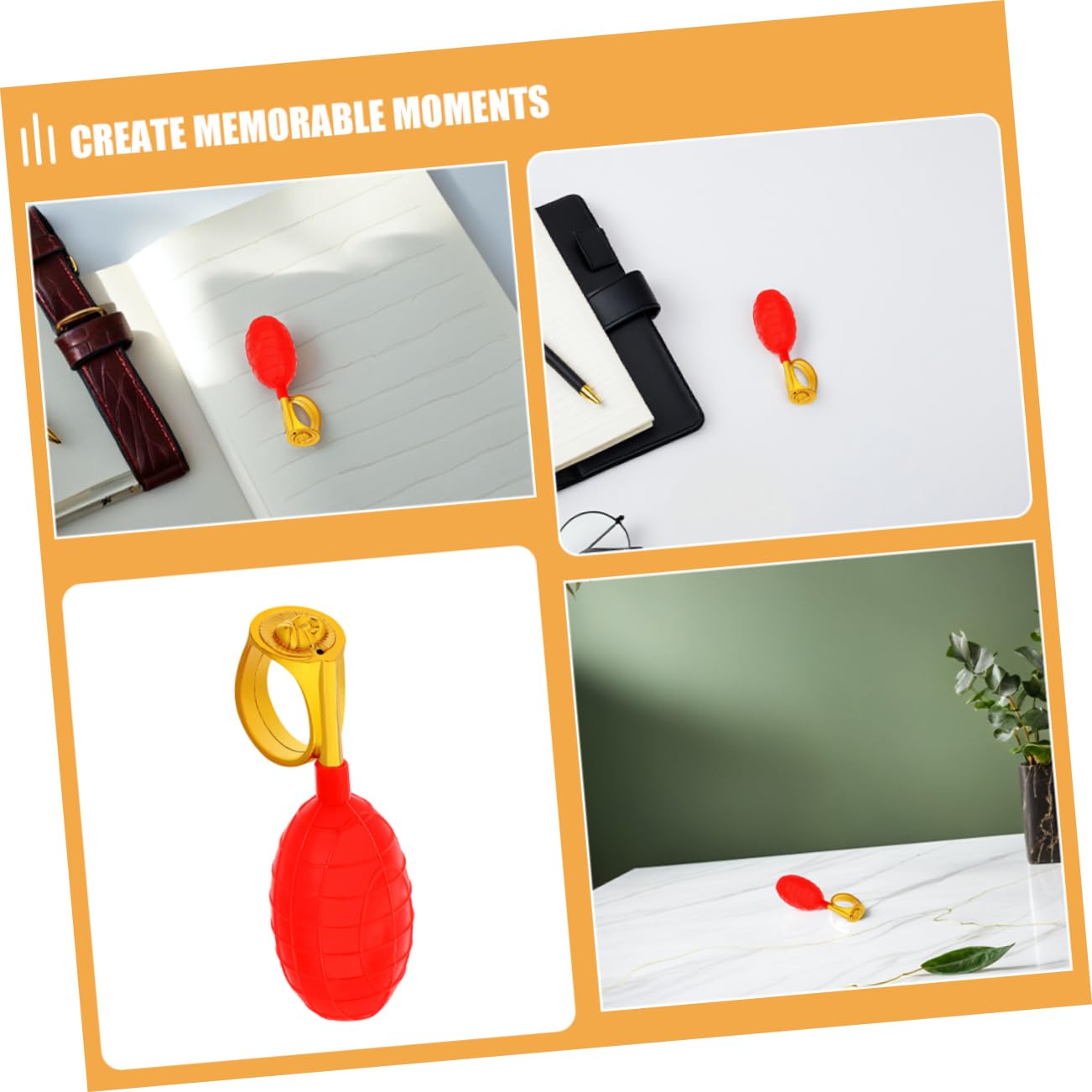 Gatuida 3 Pezzi Anello spruzzatore d'Acqua per Tutta la Anello Divertente umoristico Giochi d'Acqua complicati Giocattolo ad con spruzzo d' plastica Rosso