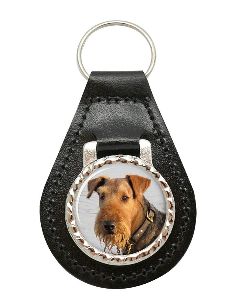 Giftshop UKLakeland Terrier Leather Key Fob