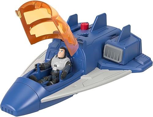 Miniatura 4 de Disney y Pixar Lightyear Playset, Imaginext Lift & Launch Star Command con figura Buzz Lightyear, luces y sonidos para edades de 3 a 8 años
