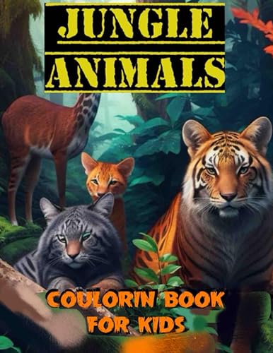 Jungle animals coulorin books for kids animal colorin jungle for shildren Coloring book for children jungle animals