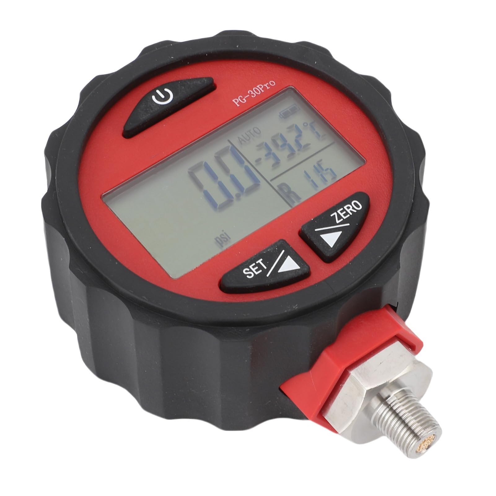 Fabater Probador de Presión Digital 1/8 Npt Recordatorio de Luz de Sobrecarga Pantalla LCD Roja para Uso Industrial