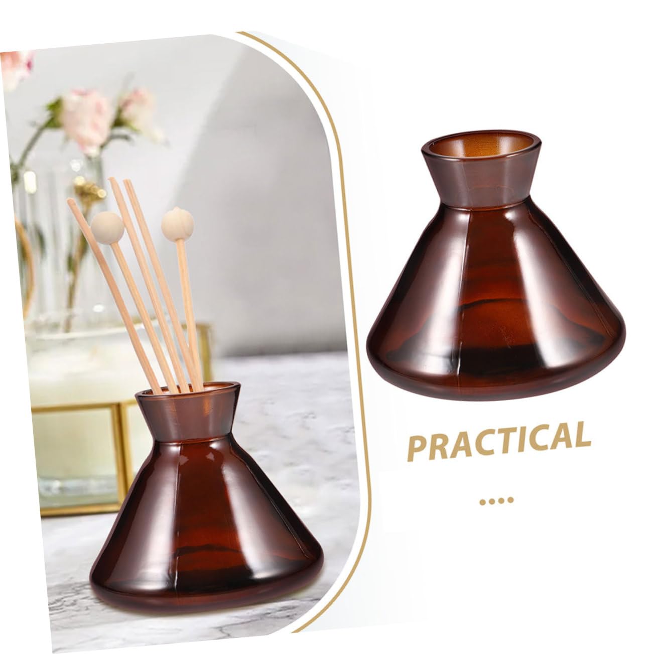 Aromadiffusorflasche 2 Stück 220ml aus Glas mit Breiter Öffnung