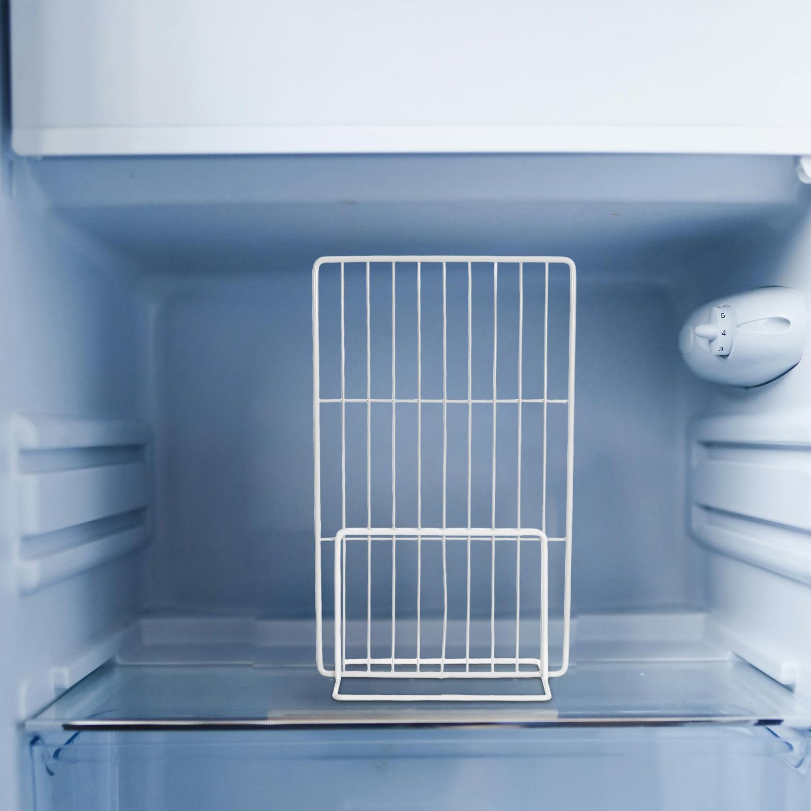 COLLBATH Separador para Congelador de Hierro Blanco para Organizar Cajas de Helados 2 Piezas Estructura de Malla, Resistente y Expandible en Hogares y Congeladores Comerciales