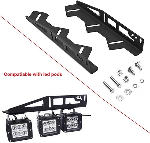 Miniatura 3 de Soportes de montaje de ubicación de luces antiniebla para parachoques delantero oculto triple compatible con Ford Raptor 2017-2020