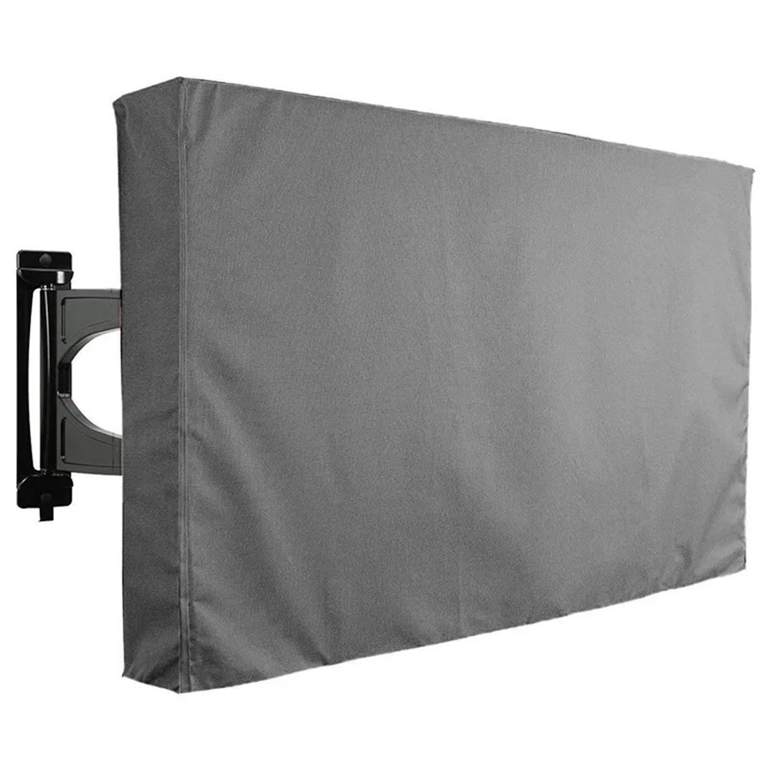 Outdoor TV Cover Outdoor TV Cover Screen Dustproof Waterproof Sleeve Oxford 600D Box(Grey,65X70inch)