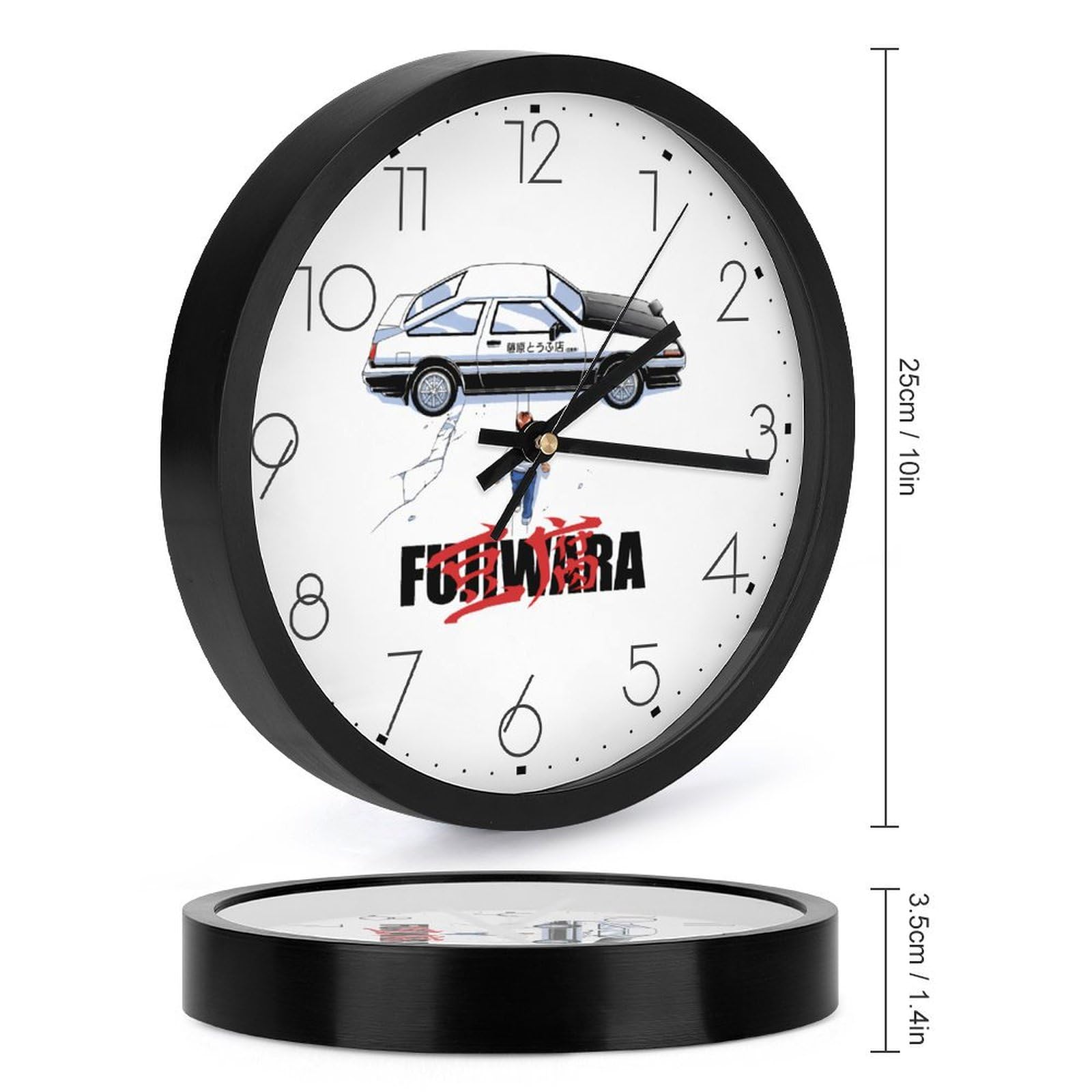 Amazon.co.jp: 掛け時計 頭文字d イニシャル D 藤原拓海 壁掛け時計