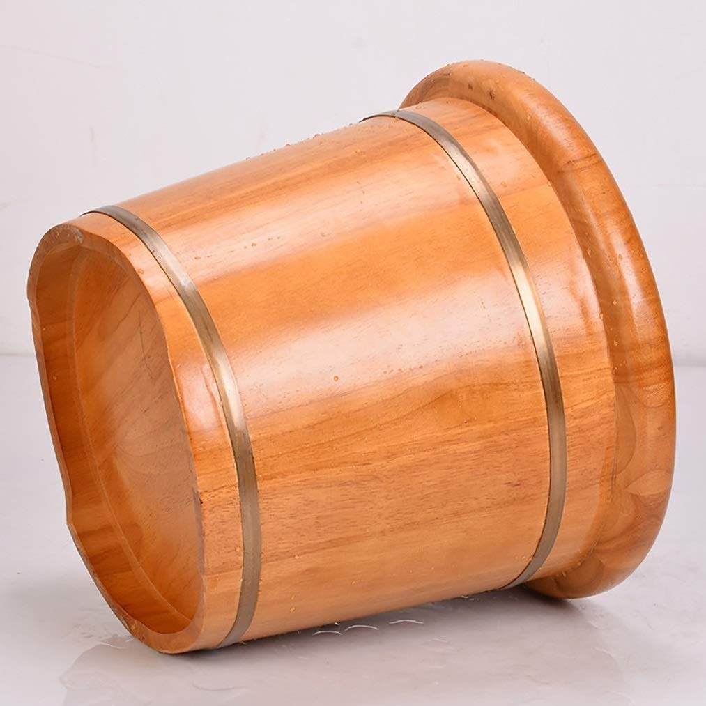 Secchio per Pediluvio,Accessori per Sauna Secchio per Sauna Secchio per Acqua,Vasche per Pediluvio in Legno Fatte A Mano,Barile Rilassante per I Piedi Anniversario Comfortable Anniversary